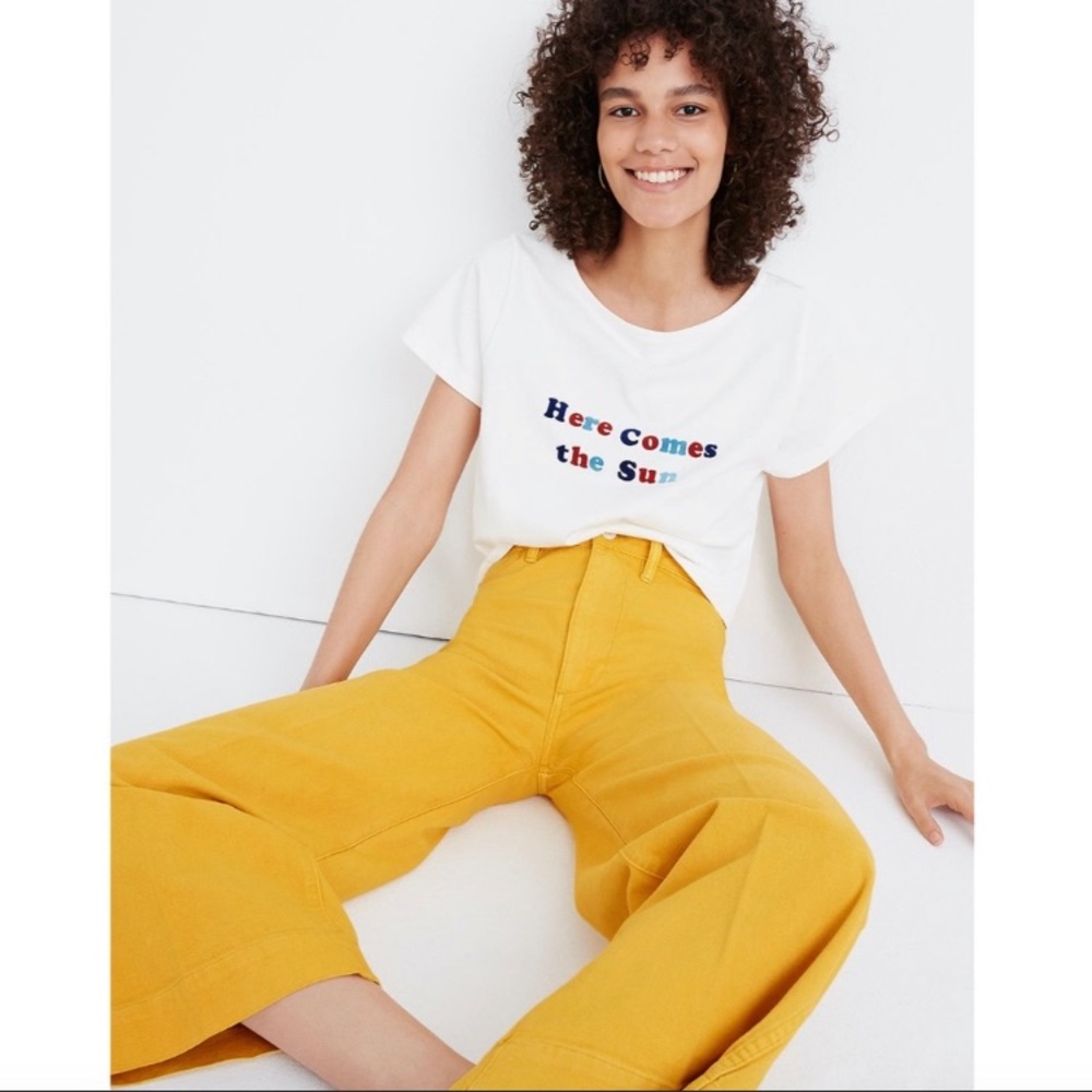 Madewell Emmett Wide Leg Crop Pants EUC
